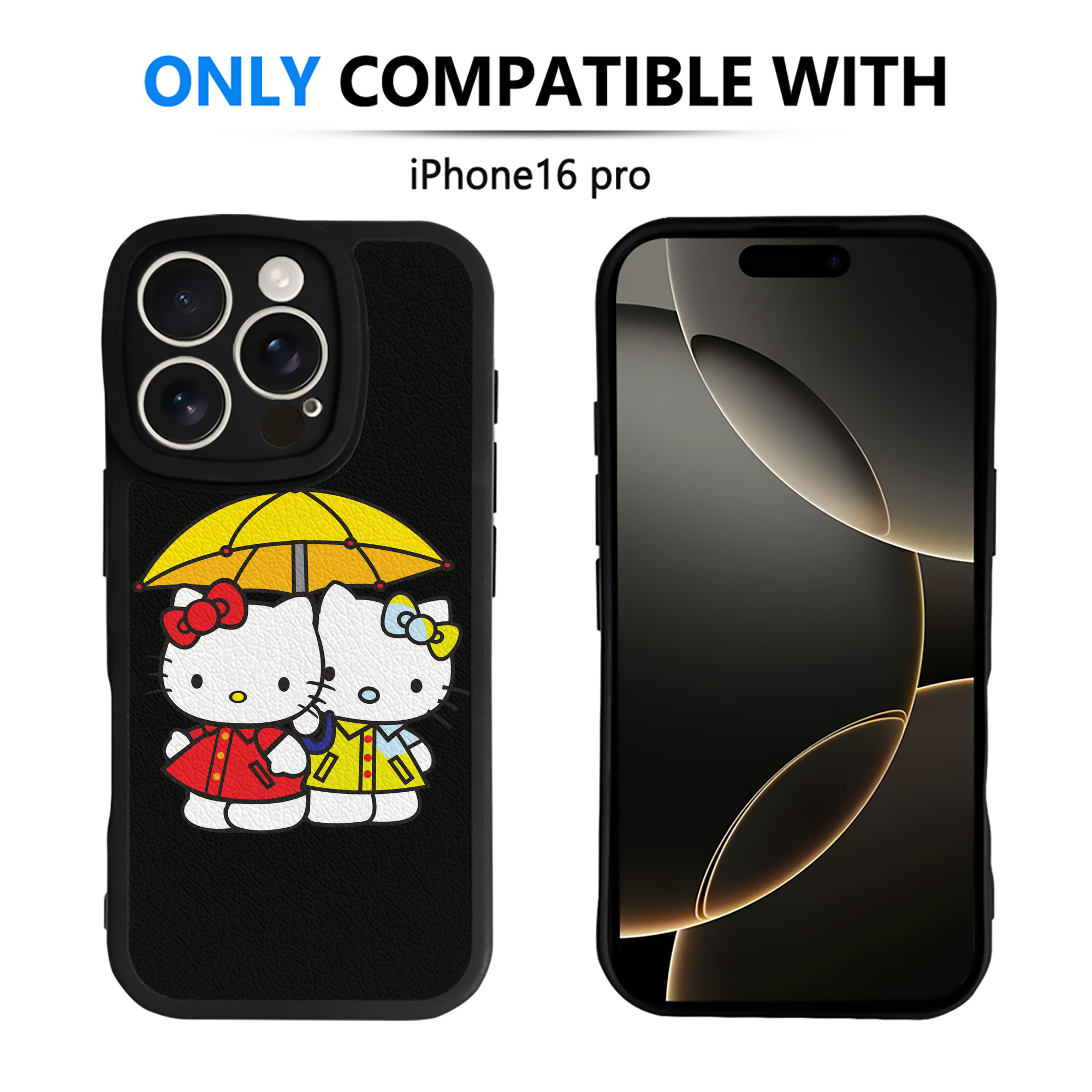 （画像用） Hello Kitty ハローキティ 【iPhone 16シリーズ対応】シリコンスマホケース（レザー調） 材質：シリコン